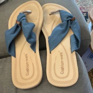 Slightly worn sandals
